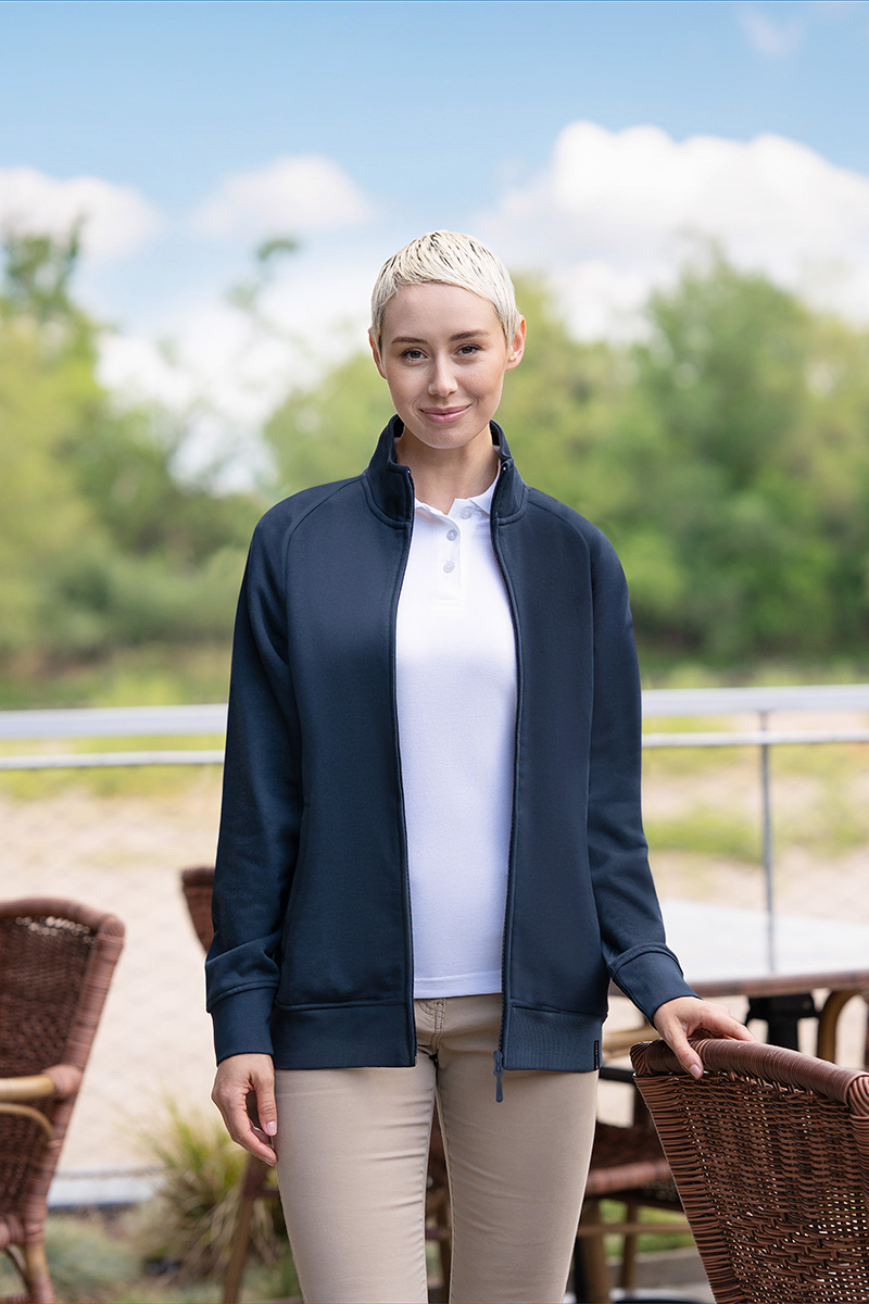 Veste en sweat de travail pour femme Soft-Face, en matière durable - Marine - L