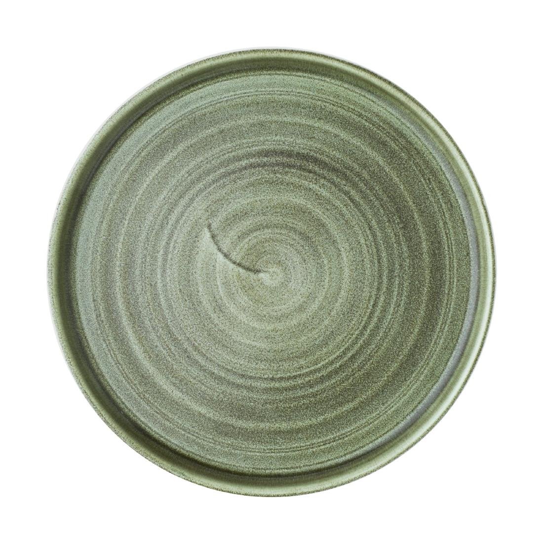 Assiettes avec rebord Churchill Stonecast Patina Green 210mm (Lot de 6)