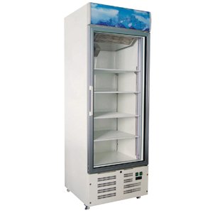 Tiefkühlschrank 1 Glastür |578 Liter | 680x700x(h)1990mm | LED | Weiß