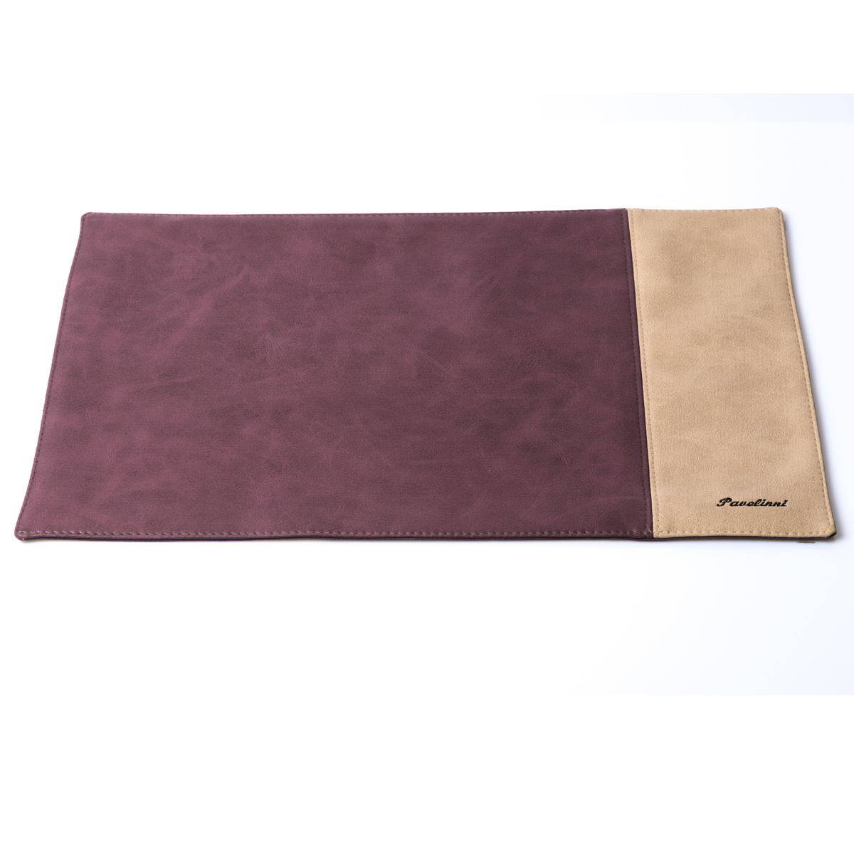 Leder Tischset - Streifen Cognac/Havanna - Doppelseitig - 300x450mm - Erhältlich in 10 Farben