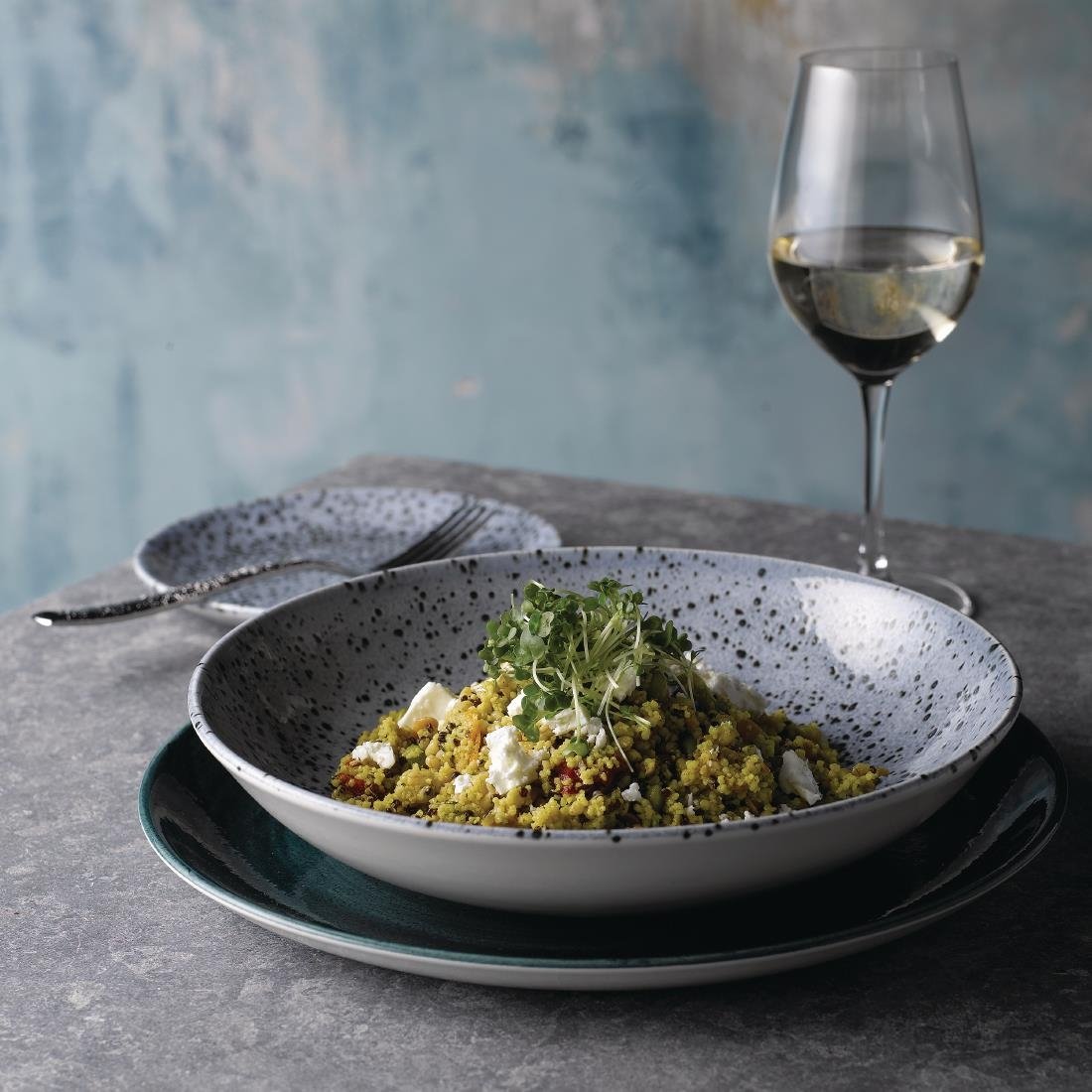 Churchill Stonecast Patina Coupe-Schüsseln, rustikales Blaugrün, 40 oz, 248 mm (12 Stück)