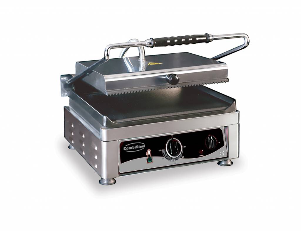 Contactgrill glad/gegroefd | 410x500x(h)300mm | 230V-2,5kW