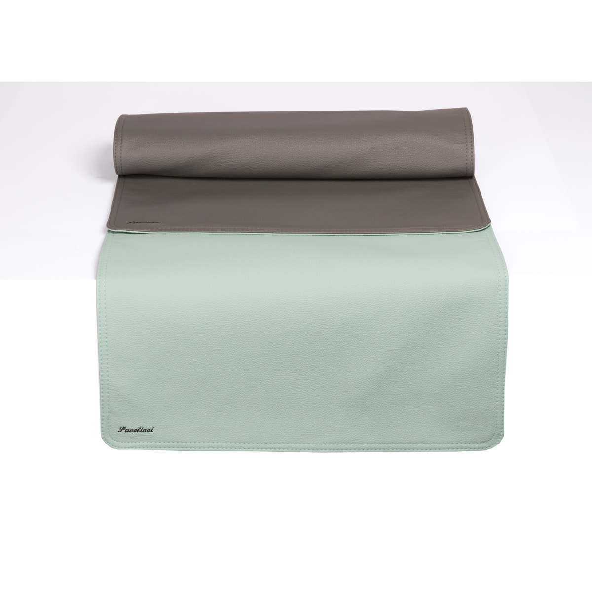 Leder Tischläufer - Classic Abruzzo/Cayenne - Doppelseitig - 450x1200mm - Erhältlich in 8 Farben