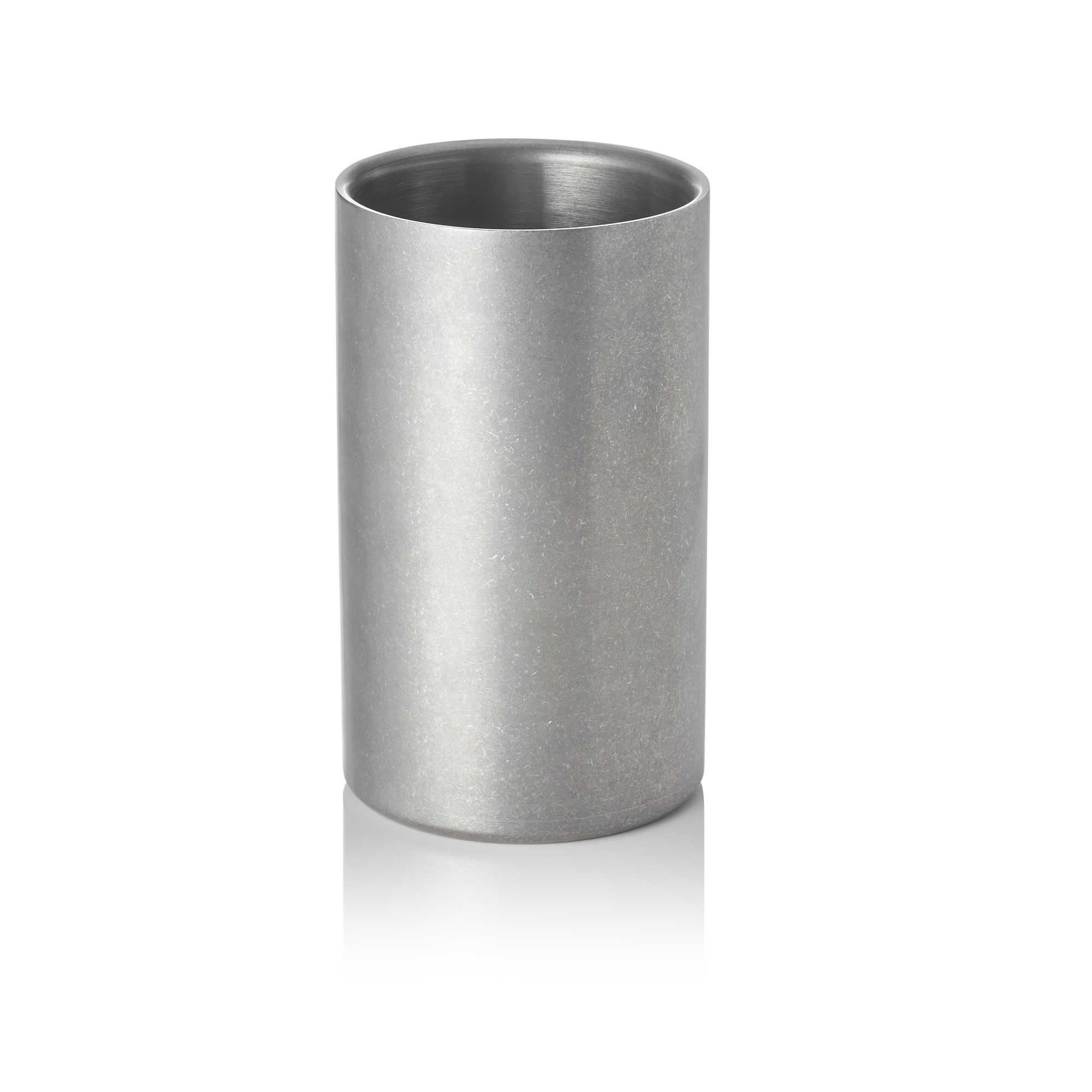 Fleskoeler, Ø 12 cm, hoogte 19 cm, vintage, dubbelwandig, chroom-nikkelstaal, PVD-coating