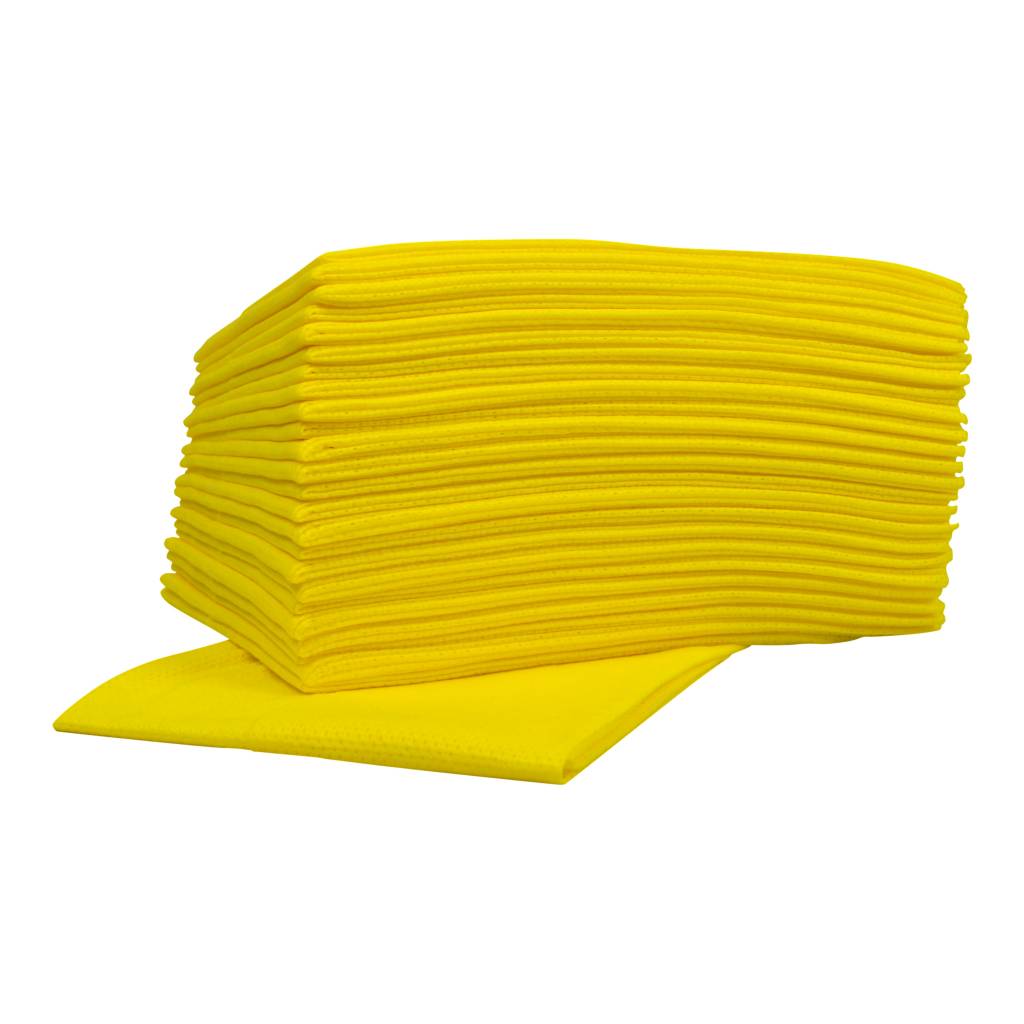 Non-woven Wischtücher Food | Gelb | 45 x 50cm | 10 x 25 Stück in Karton | (auch Paletten) Preis je 250 Tücher