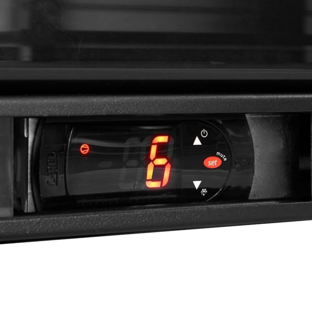 Armoire à boissons ECO 130 noire, éclairage LED, encastrable sous plan