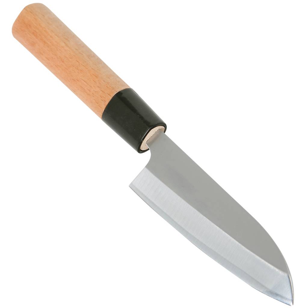 Couteau Santoku Inox - Manche en Bois - 165mm