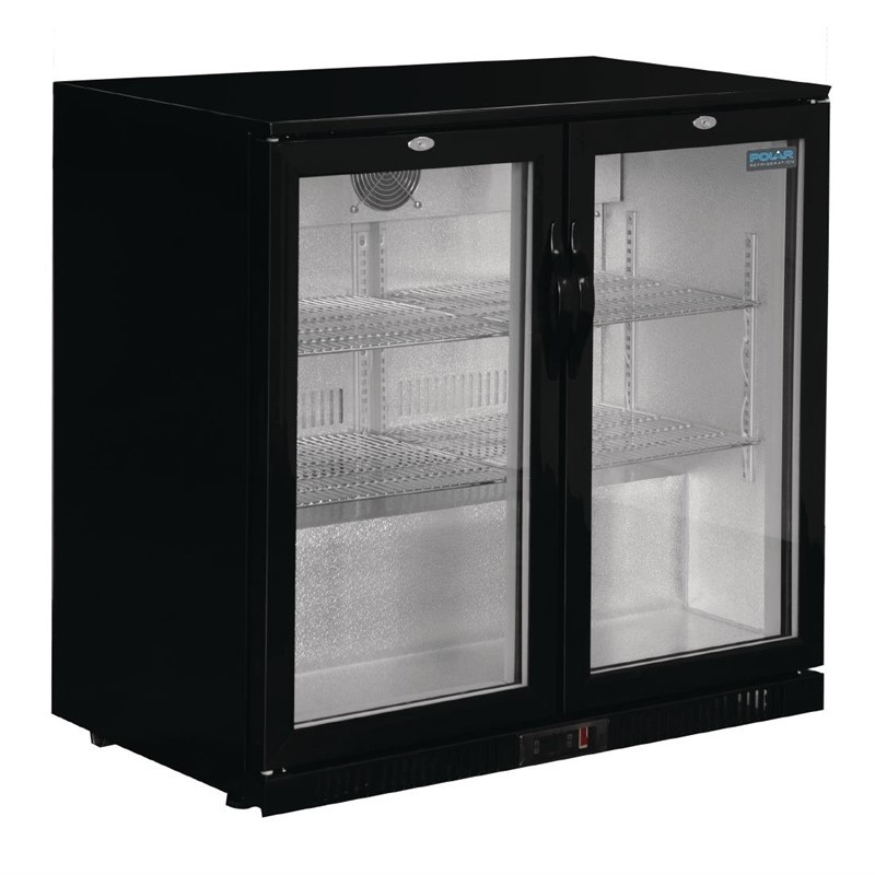 Arrière bar réfrigéré | 2 Portes vitrées et battantes | 208 Litres
