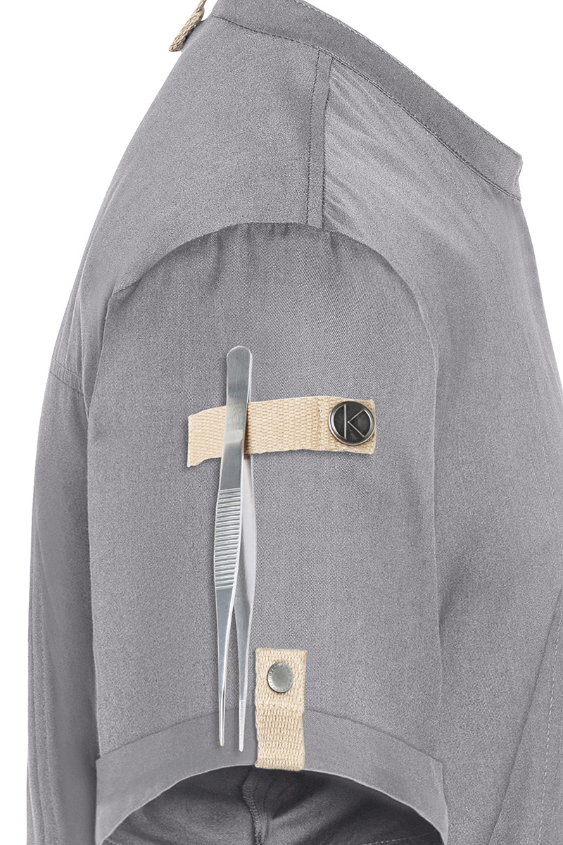 Veste de cuisine à manches courtes Green-Generation, en matériau durable - Gris Platine - 46