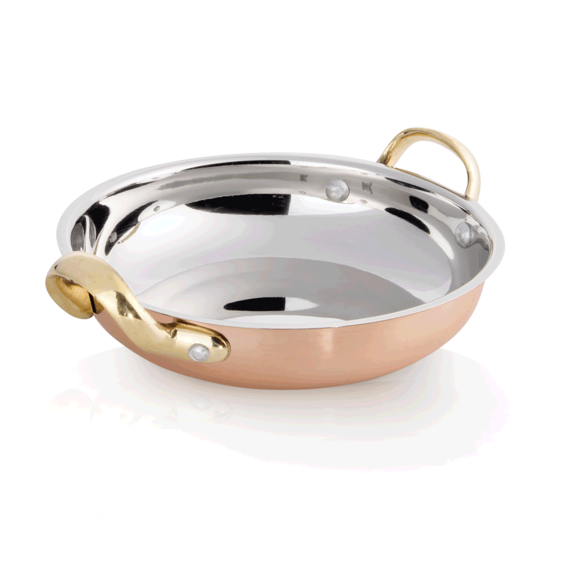 Serveerpan STEEL & STYLE AMBER, Ø 18 cm, 750 ml, koper, messing, chroom-nikkelstaal