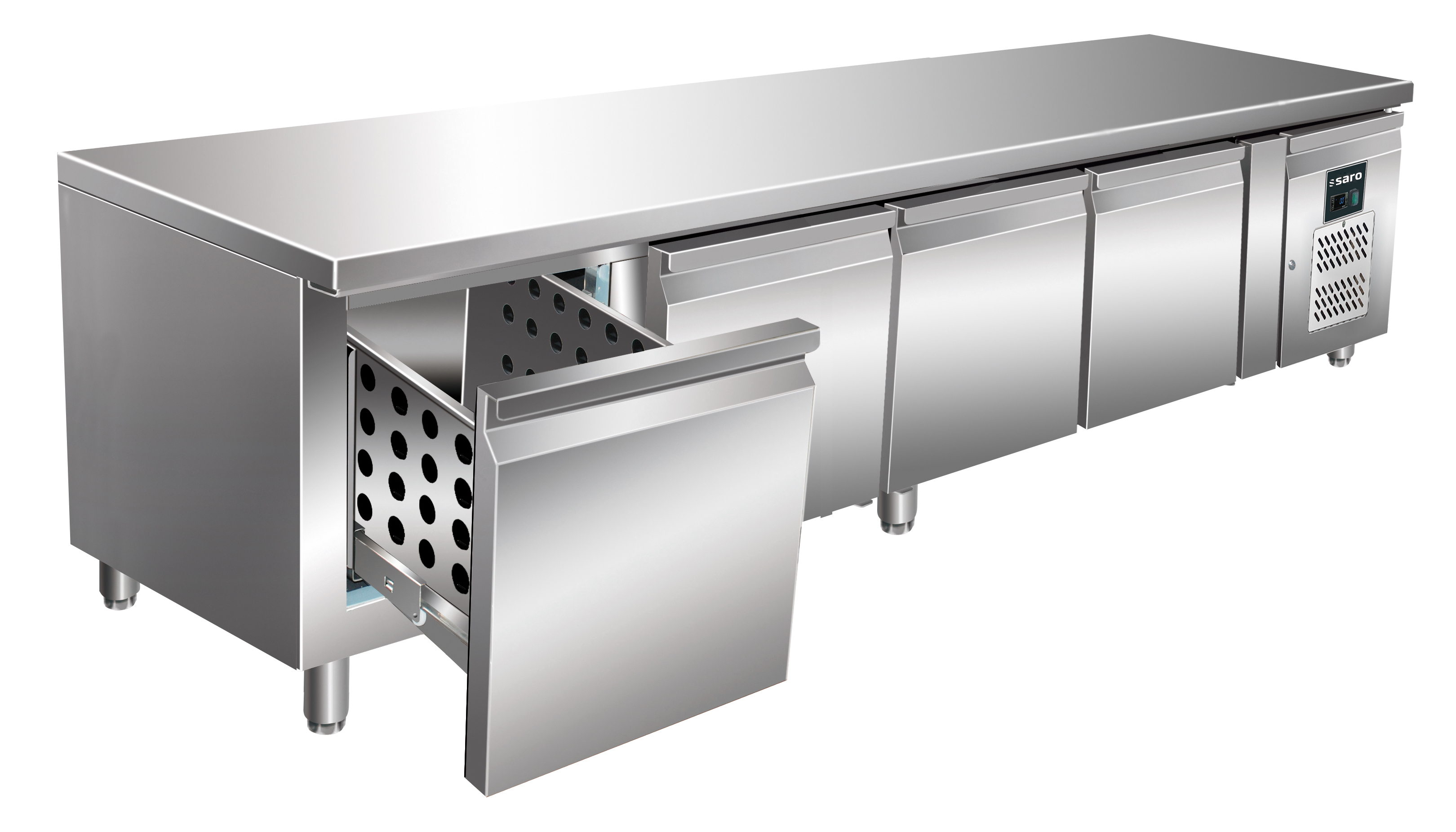 SARO Table réfrigérée sous plan, 4 tiroirs, UGN 4100 TN-4S