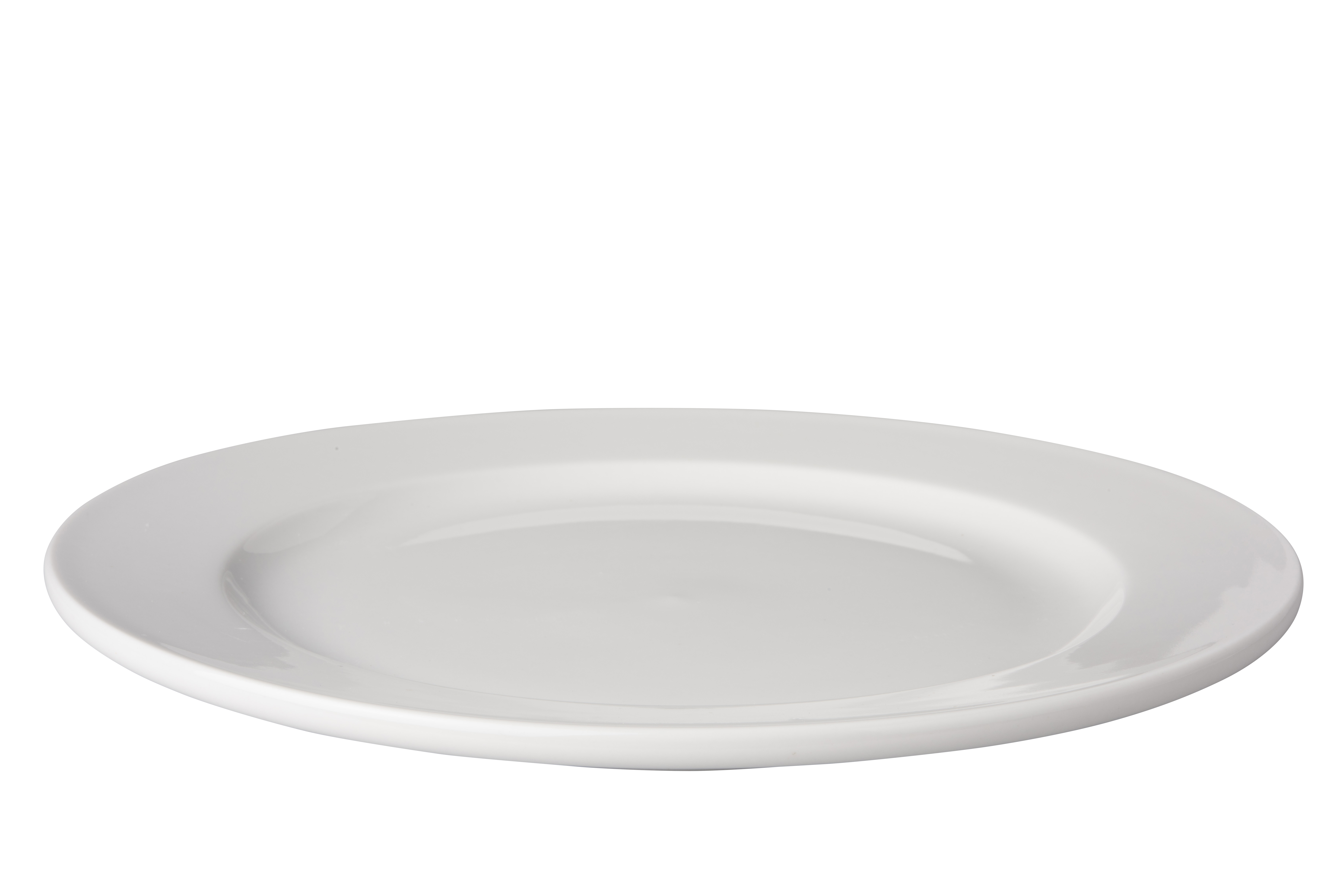 Bord brede rand Budgetline 24.5 cm Wit Porselein