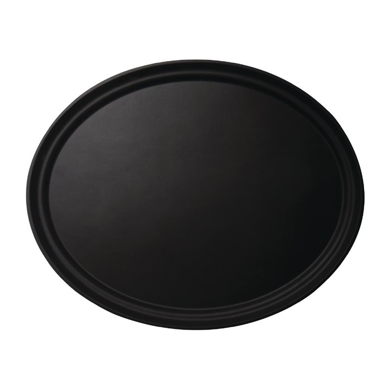Cambro Camtread ovales Tablett schwarz 6 x 73 cm