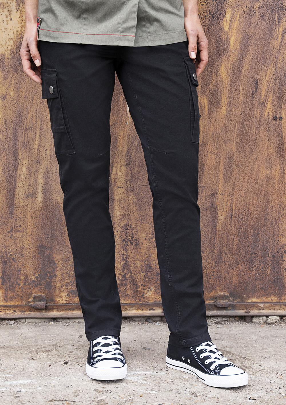 Pantalon cargo pour femme ROCK CHEF-Stage2 - Noir - 34