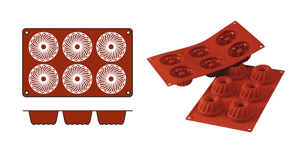 Moule à pâtisserie - Gâteau Bundt - 6 morceaux