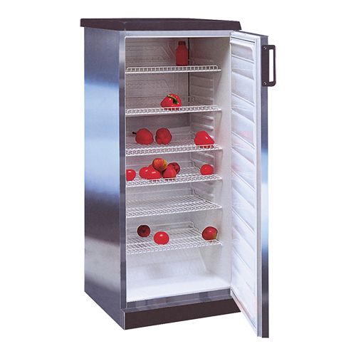 Kühlschrank aus Edelstahl – 6 verstellbare Regale – 270 Liter – 60 x 62 (H) 145 cm