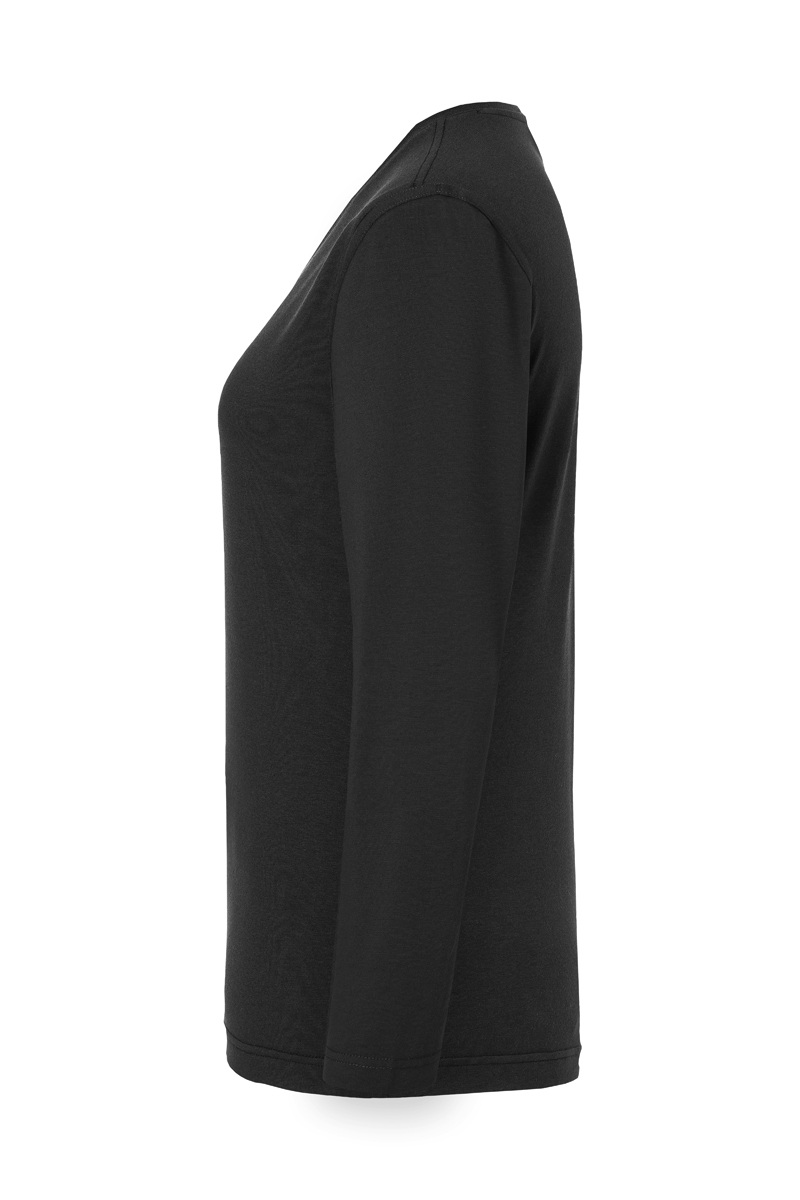 Langarm Damen Workwear Shirt Casual-Flair - Schwarz - L
