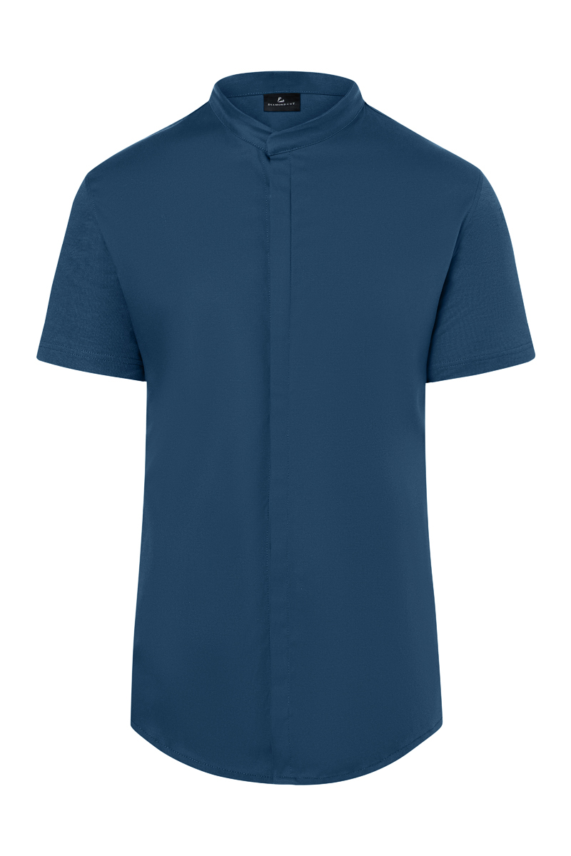 Veste de cuisine à manches courtes pour hommes DIAMOND CUT Avantgarde - Bleu Acier - 60