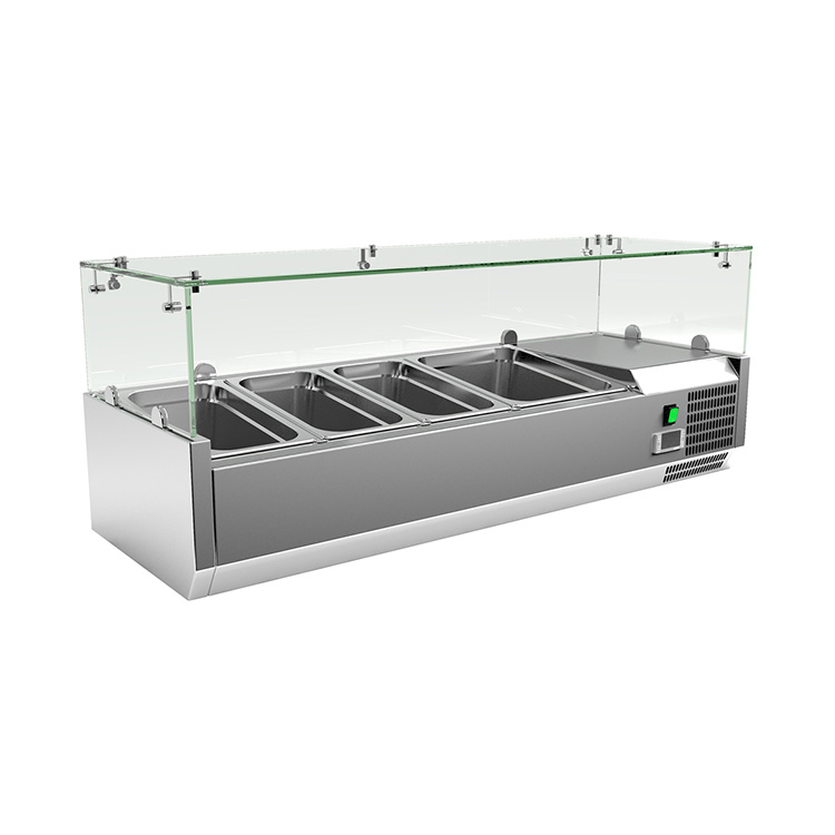 Vitrine réfrigérée supérieure en acier inoxydable Gastro-Inox 3x GN 1/3 + 1x GN 1/2