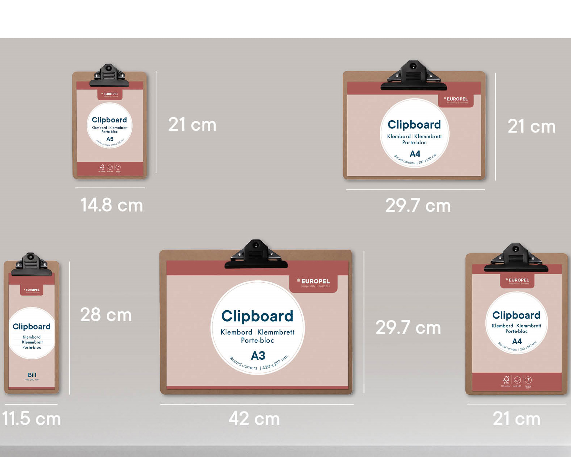 Porte-bloc A3 format paysage - bois