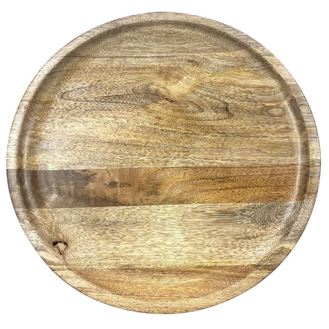 Présentoir à gâteau tournant en bois de manguier Olympia 330x120mm