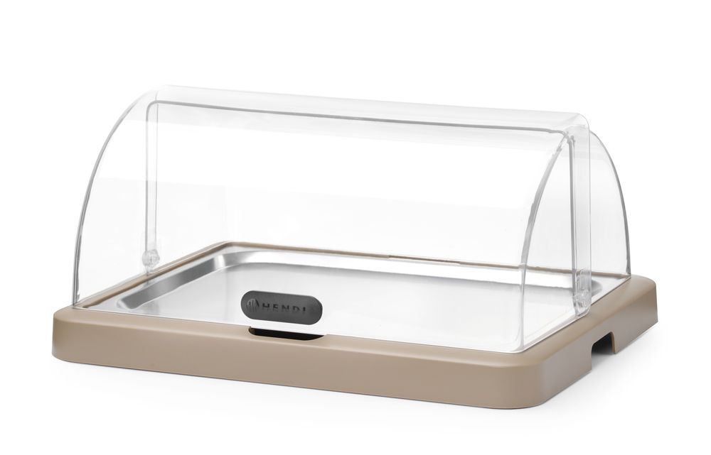 Rolltop Kühldisplay Duo UNIQ - Einzel - Beige - 460x355x(H)220mm - Rechteckig