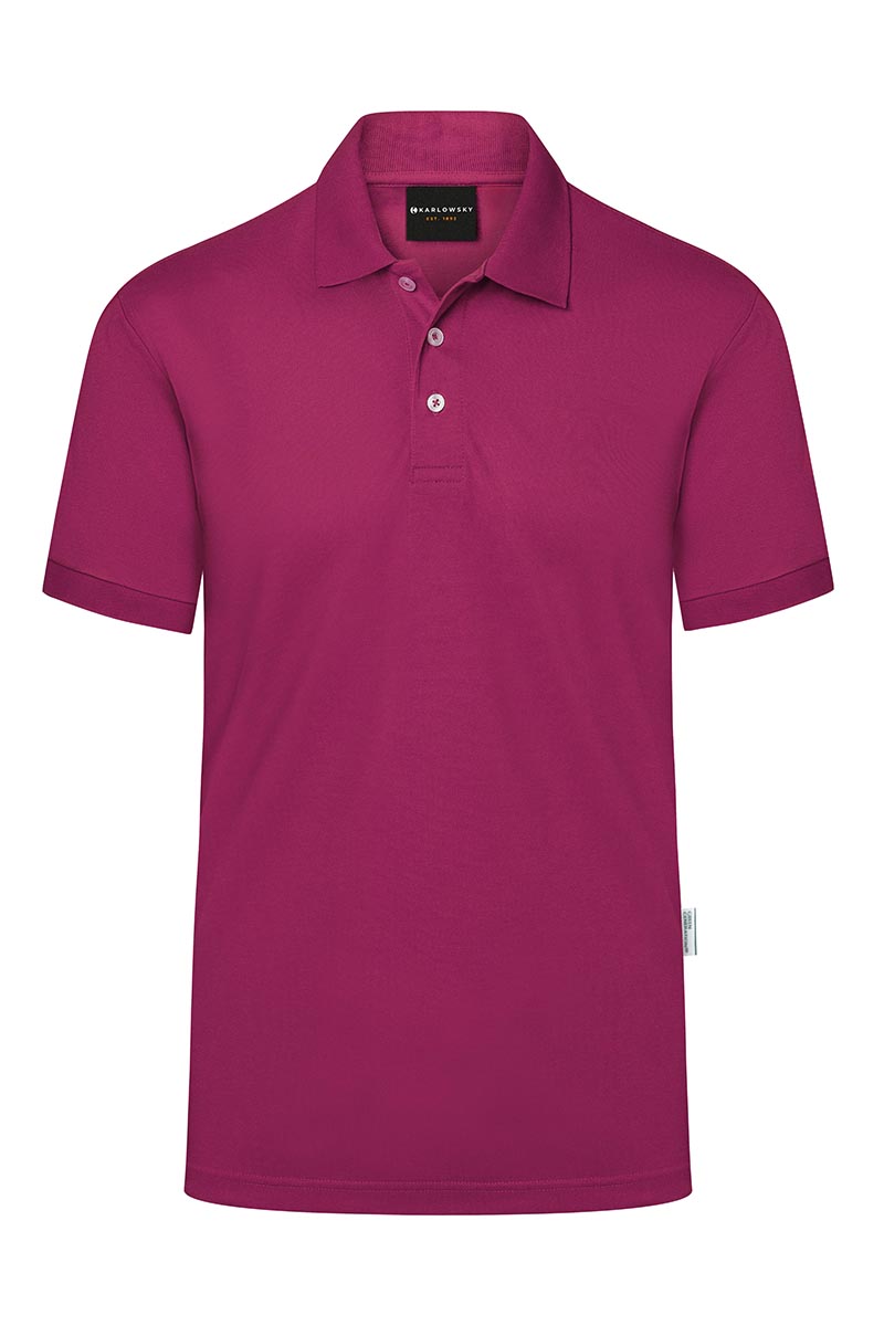 Polohemd Voor Heren Met Moderne Uitstraling, Gemaakt Van Duurzaam Materiaal - Fuchsia - L
