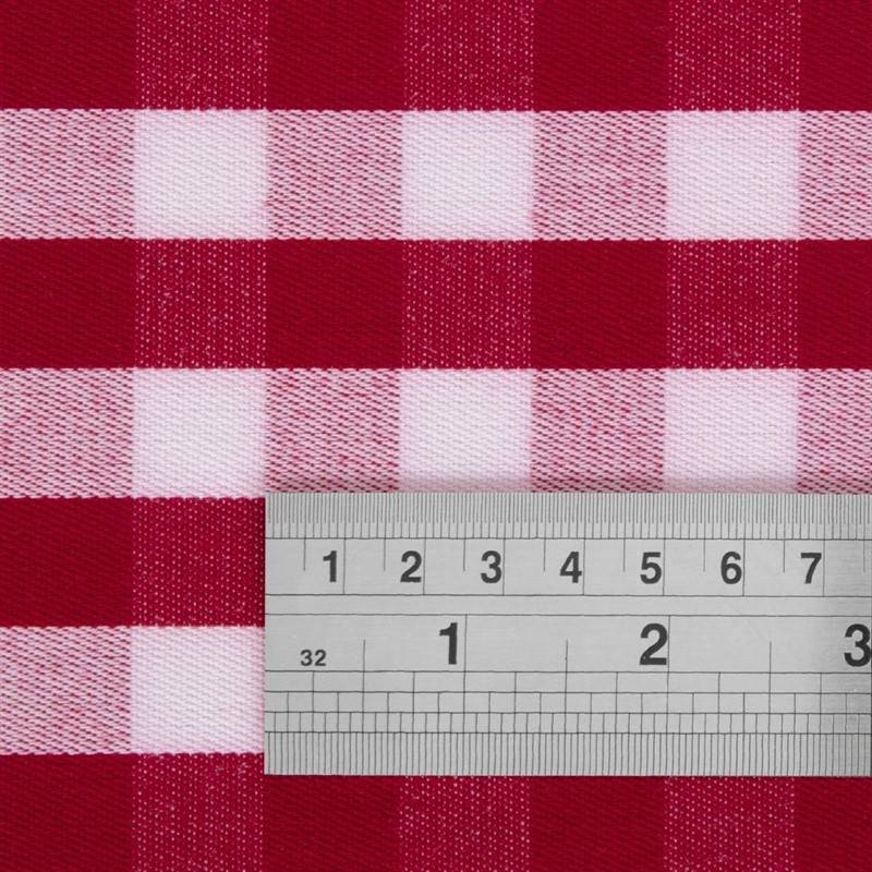 Pochettes à couverts / Serviettes Vichy | Rouge-Blanc | 41x41cm | Lot de 10 pièces