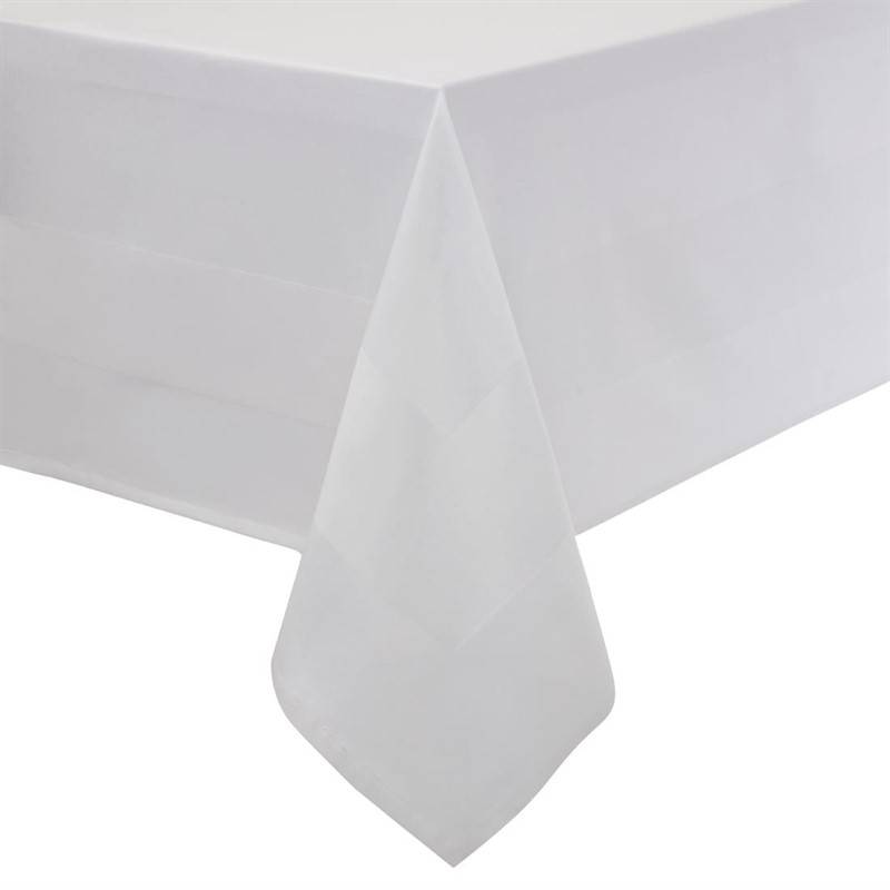 Satin Band Tischdecke | Baumwolle | Weiß | Erhältlich in 10 Größen