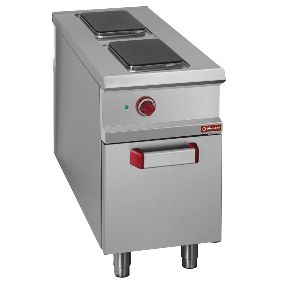 Pass-Through Elektroherd - 2 Brenner - 450x1100x(H)850mm
