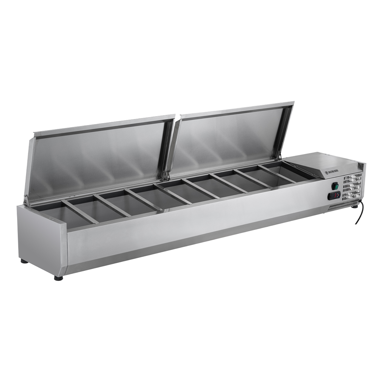 Vitrine réfrigérée de comptoir ECO 10 x GN 1/4 en inox