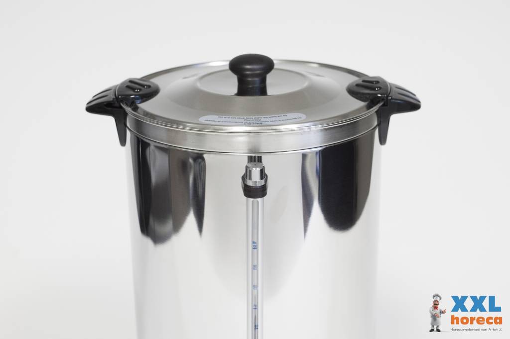 Perkolator Edelstahl | Doppelwandig | Keine Filter notwendig | 6,8 Liter | 48 Tassen | Ø270x(h)370mm