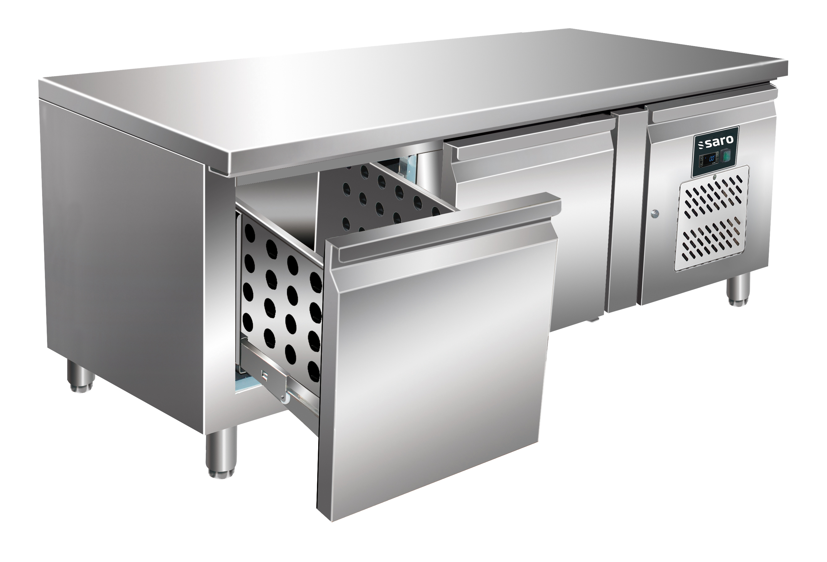 SARO Table réfrigérée sous plan, 2 tiroirs, UGN 2100 TN-2S