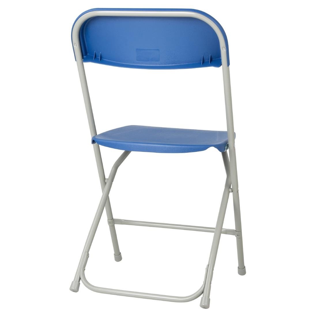 Chaises pliantes en polypropylène Bolero bleues (lot de 10)