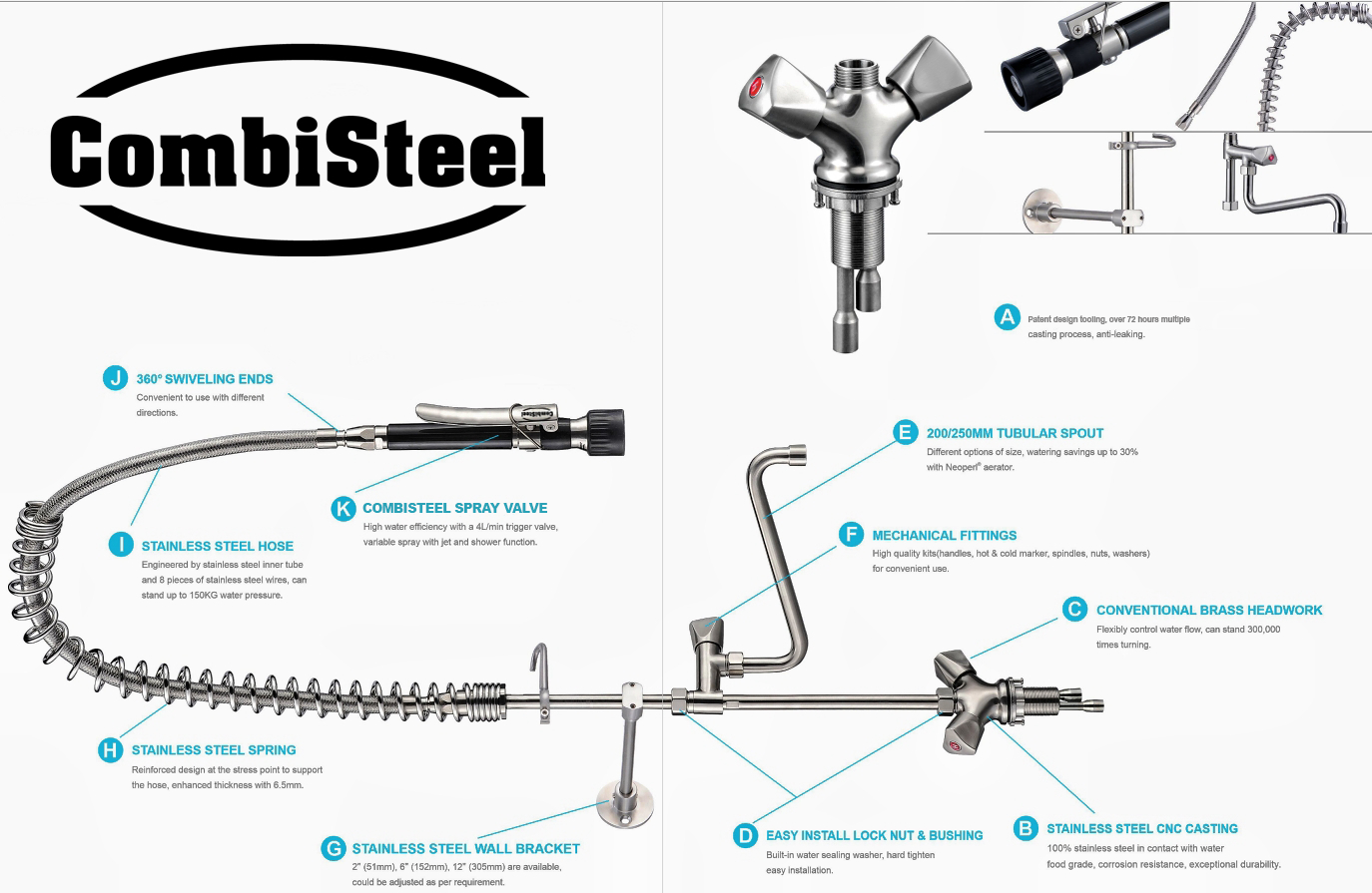 Pré Douche De Rinçage Avec 1-Trou