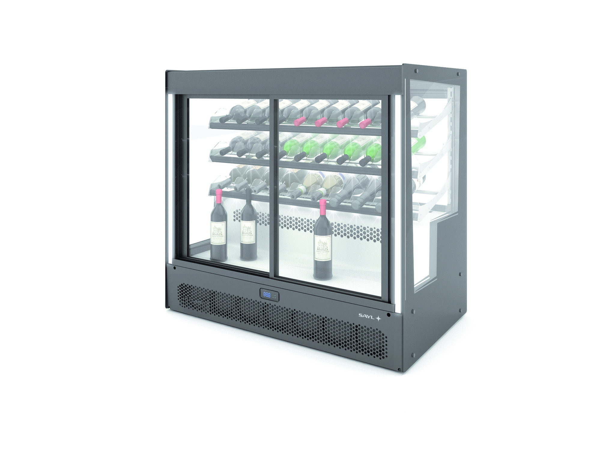 Compak Weinkühlvitrine | Öffnung hinten und vorne | 1015x620x (H) 950mm