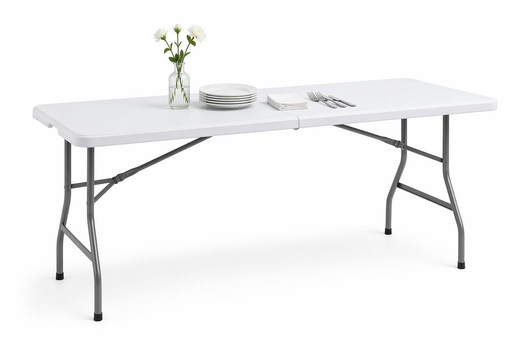 Klaptafel - Wit - 120kg Draagvermogen - 1800x740x(h)740mm
