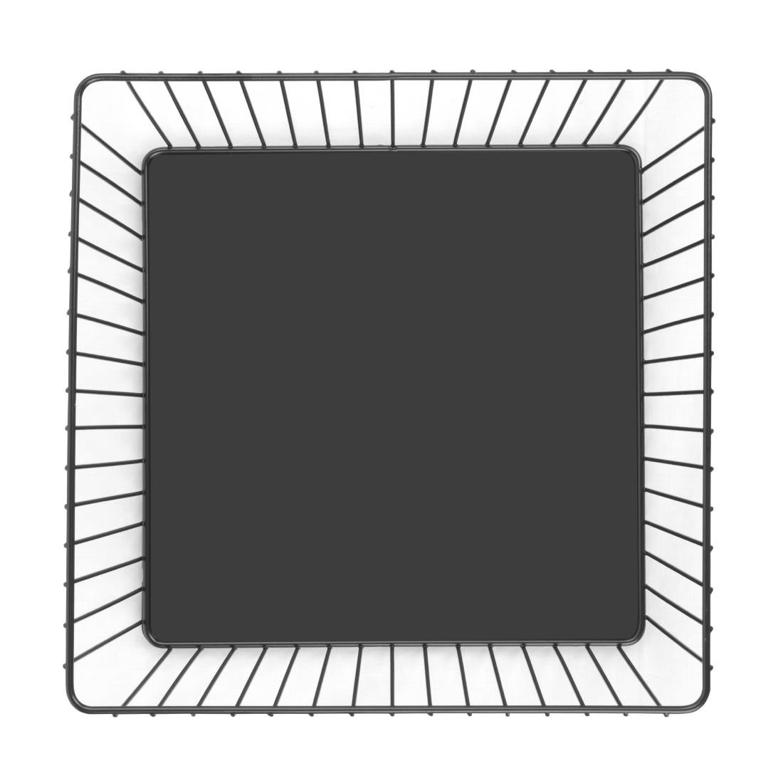 Panier de présentation carré métallique Olympia noir 280x280x100mm