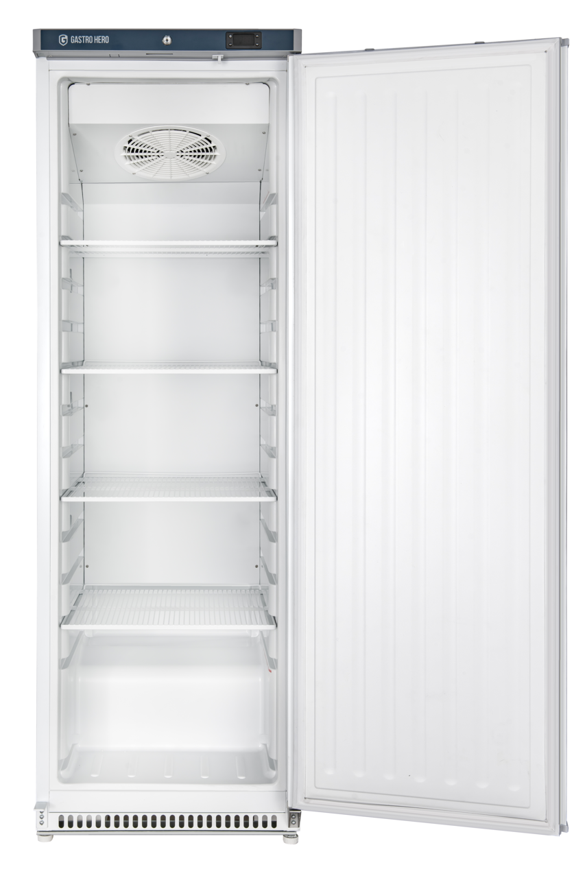 Opslagvrieskast ECO 400, binnenruimte van kunststof, wit