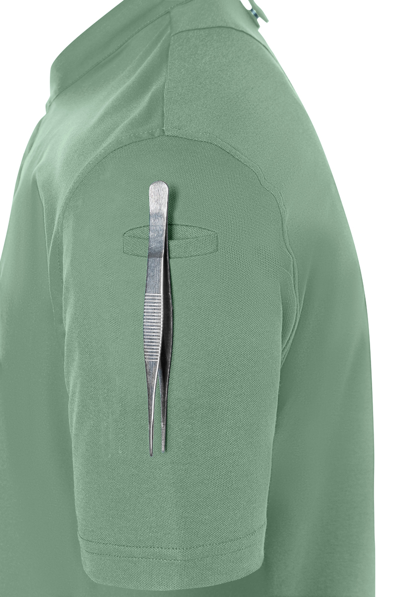 Veste de cuisine à manches courtes pour hommes DIAMOND CUT Avantgarde - Vert Pastel - 44
