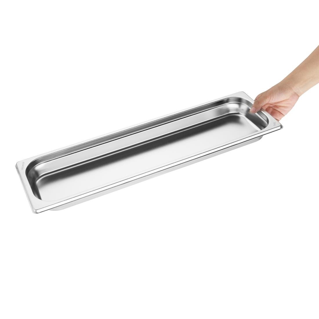Vogue Edelstahl Gastronorm 2/4 Schale 40mm