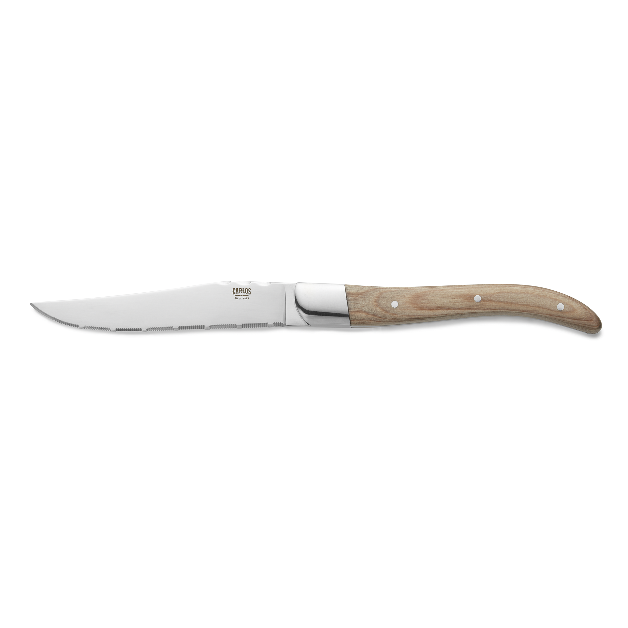 Steakmesser Set CARLOS - mit Pakkaholzgriff - 23 cm - Set á 6 Stück