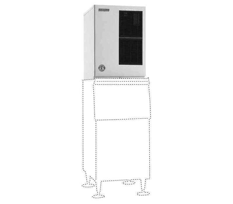 Machine à glaçons Crescent 333kg/24pcs | Hoshizaki KH-650MAH-E | refroidissement par air | Sans mémoire | Glaçons en forme de croissant