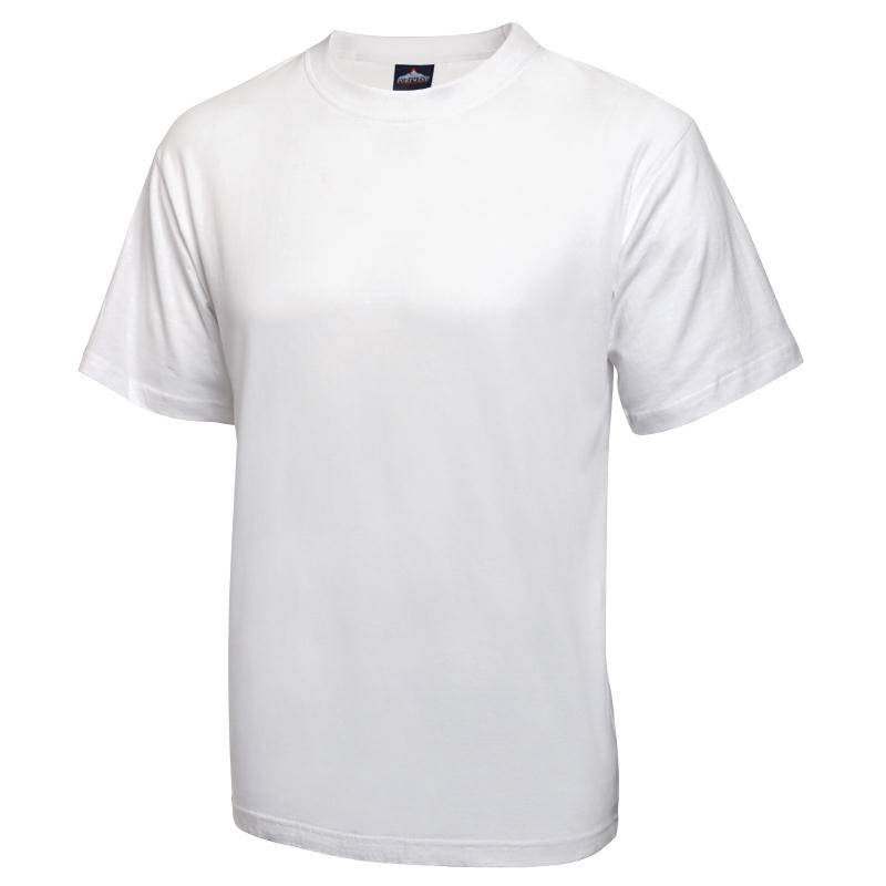 T-shirt Wit 100% Katoen Maat XL