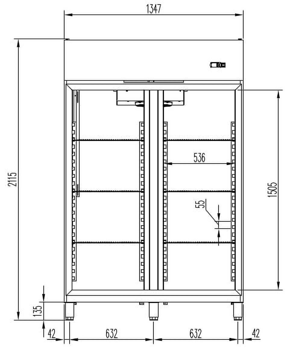 Armoire réfrigérée professionnelle PROFI 1400 GN 2/1 Supérieur