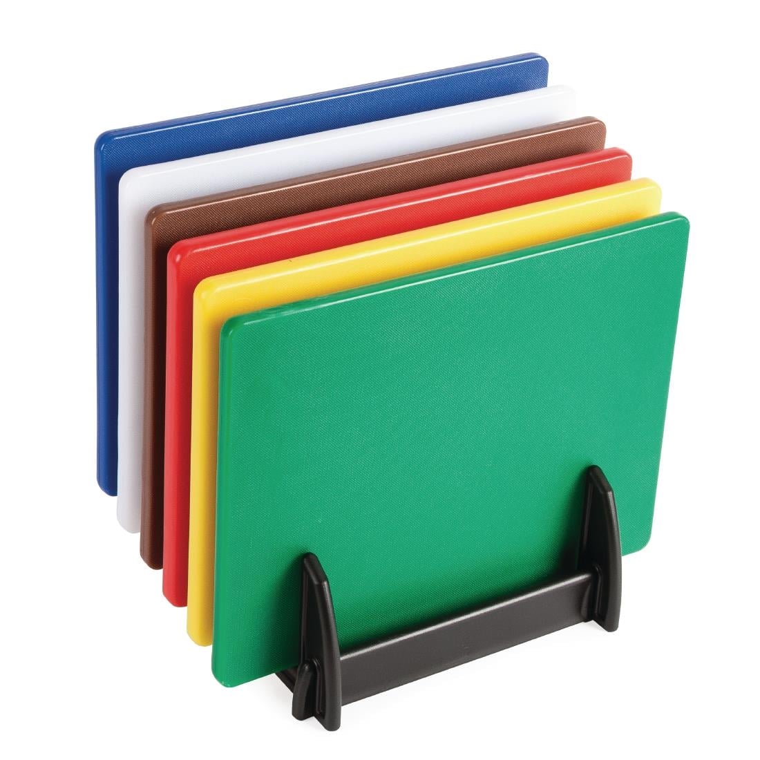 Offre spéciale : Ensemble Hygiplas de planches à découper en polyéthylène basse densité et couteaux (lot de 6 planches et 6 couteaux)