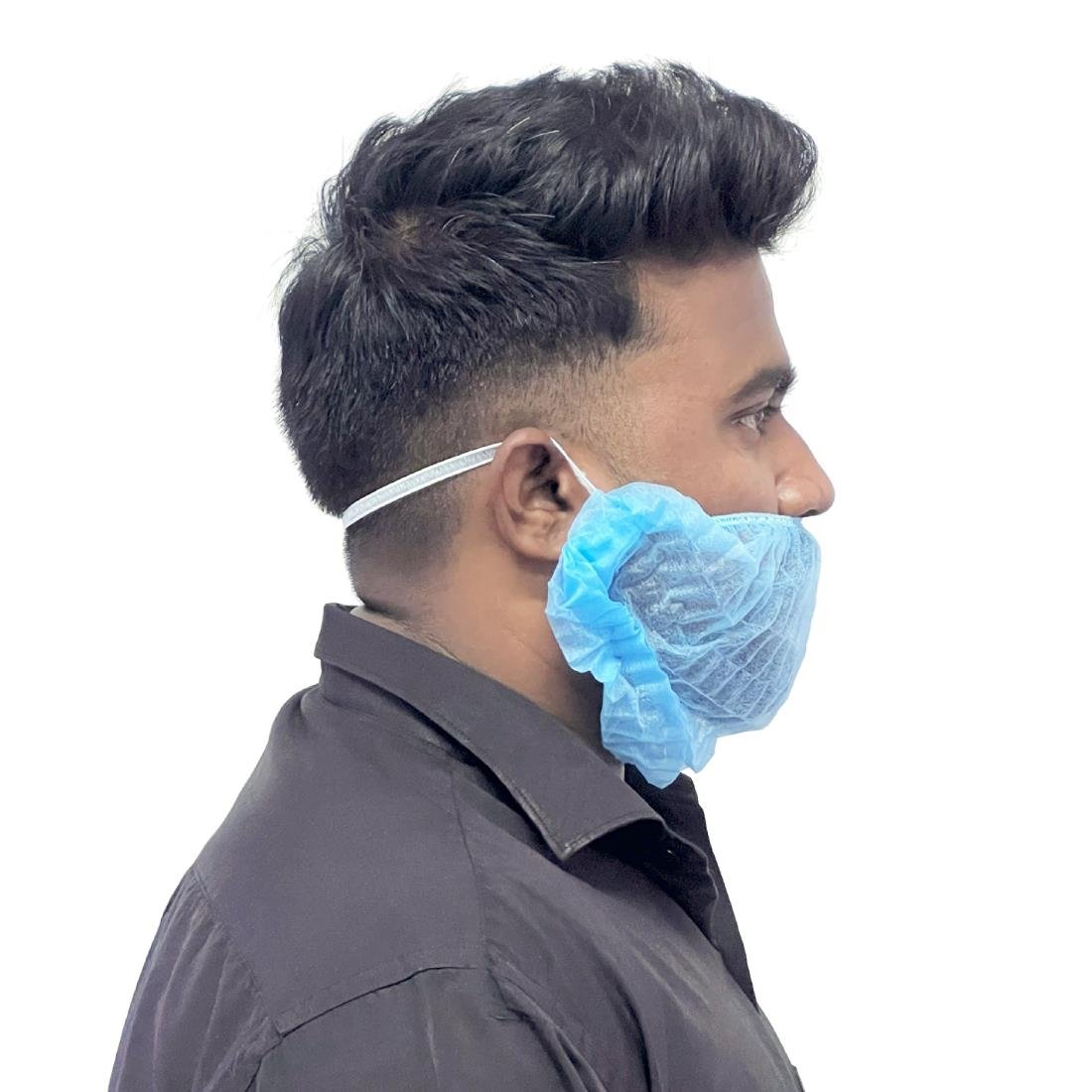 Couvre-barbes Hygiplas bleus (lot de 50)