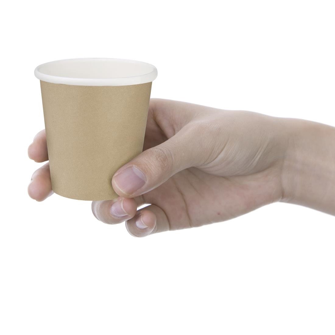 Fiesta Recycelbare Kaffeebecher Einwandig Kraft 180ml (1000 Stück)