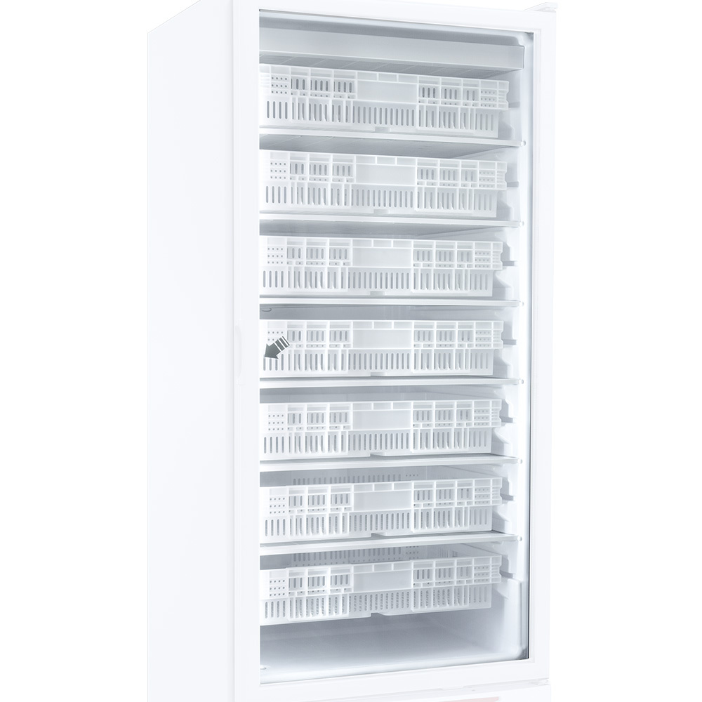 Statische vrieskast, 525 liter, GN2/1+600x400, roestvrij staal