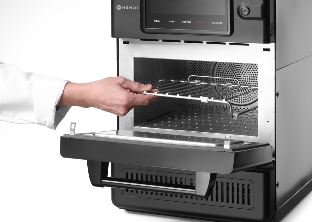 Hochgeschwindigkeits-Backofen CombiTurbo - 18L - Schwarz - 230V/3000W - 402x735x(H)608mm